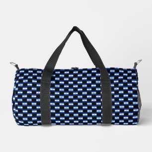 Chequered El Salvador Flag Pattern  Duffle Bag