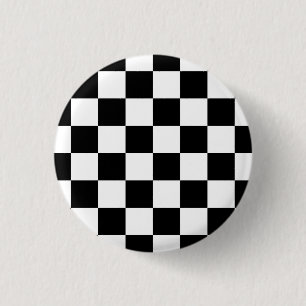 Chequered Flag 1 Inch Round Button