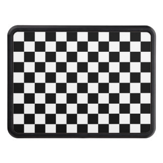  Chequered Flag Black and White Car Race  Trailer Hitch Cover
