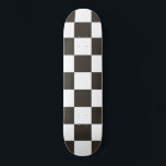 Chequered Flag (Black and White) (Checker Pattern) Skateboard<br><div class="desc">This design features a black-and-white chequered flag that is typically used in motor racing to indicate the finish. The flag is often associated with the winner of a race, since they are the first to drive past the chequered flag. The pattern can also be seen as influenced by a checkerboard,...</div>