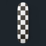 Chequered Flag (Black and White) (Checker Pattern) Skateboard<br><div class="desc">This design features a black-and-white chequered flag that is typically used in motor racing to indicate the finish. The flag is often associated with the winner of a race, since they are the first to drive past the chequered flag. The pattern can also be seen as influenced by a checkerboard,...</div>