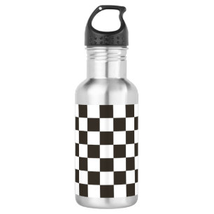 Chequered Flag (Black and White) (Chequered Patter 532 Ml Water Bottle