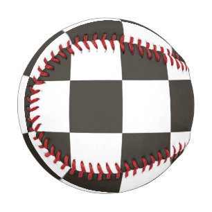 Chequered Flag (Black and White) (Chequered Patter Baseball