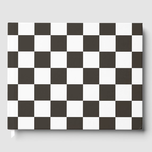Chequered Flag (Black and White) (Chequered Patter Guest Book (Front)