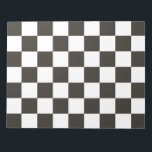 Chequered Flag (Black and White) (Chequered Patter Notepad<br><div class="desc">This design features a black-and-white chequered flag that is typically used in motor racing to indicate the finish. The flag is often associated with the winner of a race, since they are the first to drive past the chequered flag. The pattern can also be seen as influenced by a chequerboard,...</div>
