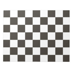 Chequered Flag (Black and White) (Chequered Patter Notepad