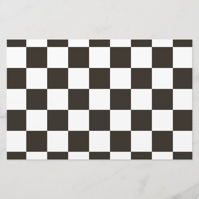 Chequered Flag (Black and White) (Chequered Patter Stationery (Front)