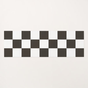 Chequered Flag (Black and White) (Chequered Patter Yoga Mat