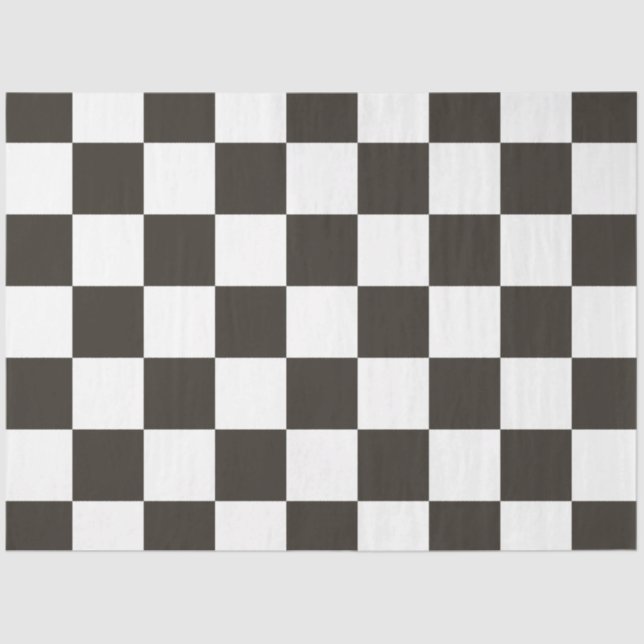 Chequered Flag (Black and White) Tissue Paper (Front)