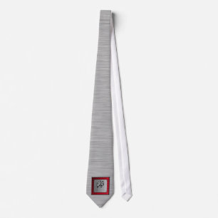 Chequered Flag; brushed aluminum look Tie