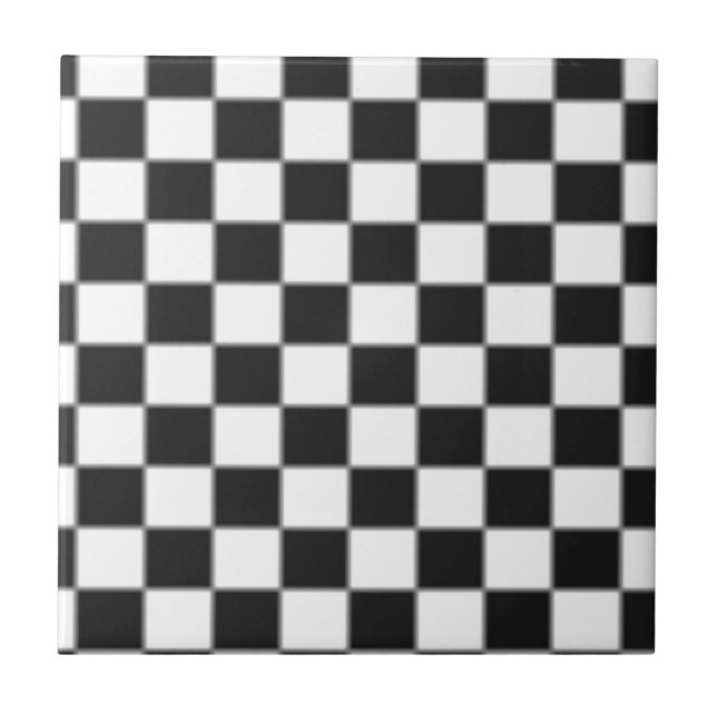 Chequered Flag Ceramic Tile (Front)