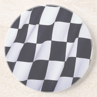 Chequered flag coaster