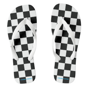 chequered flag flip flops