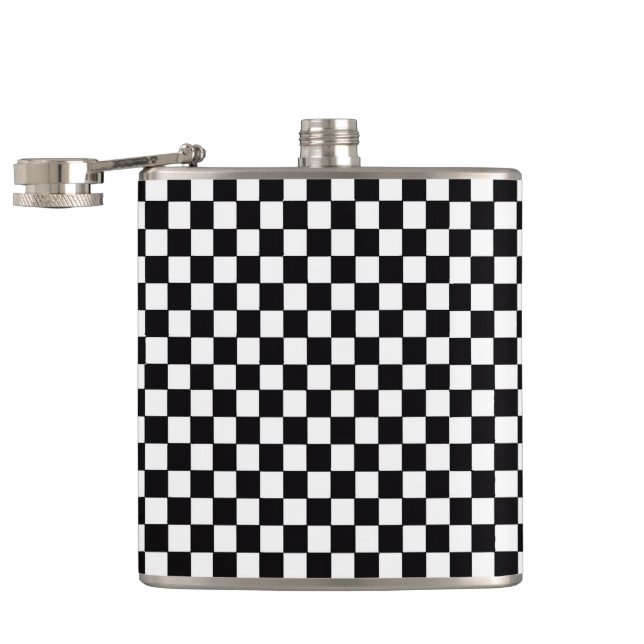 Chequered Flag Hip Flask (Opened)