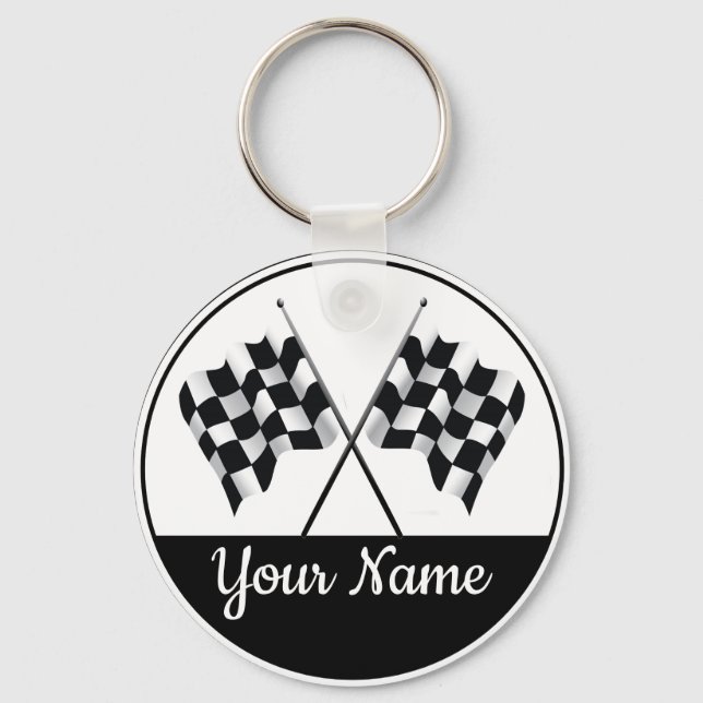 Chequered Flag Keychain (Front)