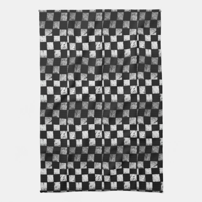 Chequered Flag Kitchen Towel (Vertical)