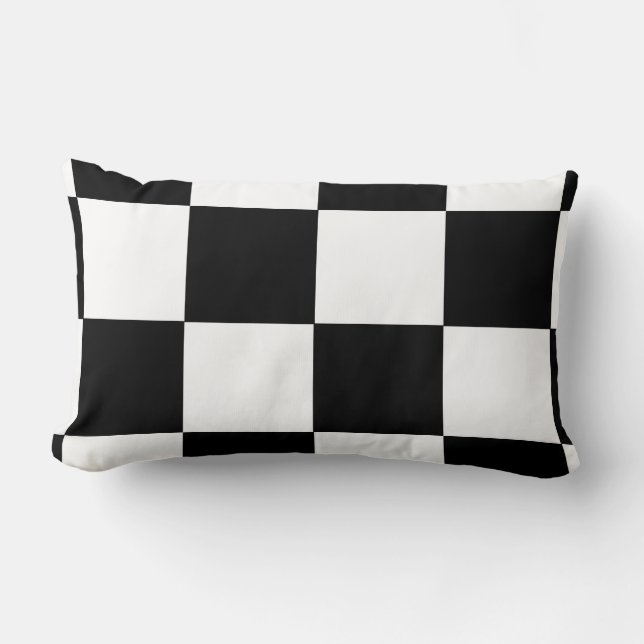 Chequered Flag Lumbar Pillow (Front)