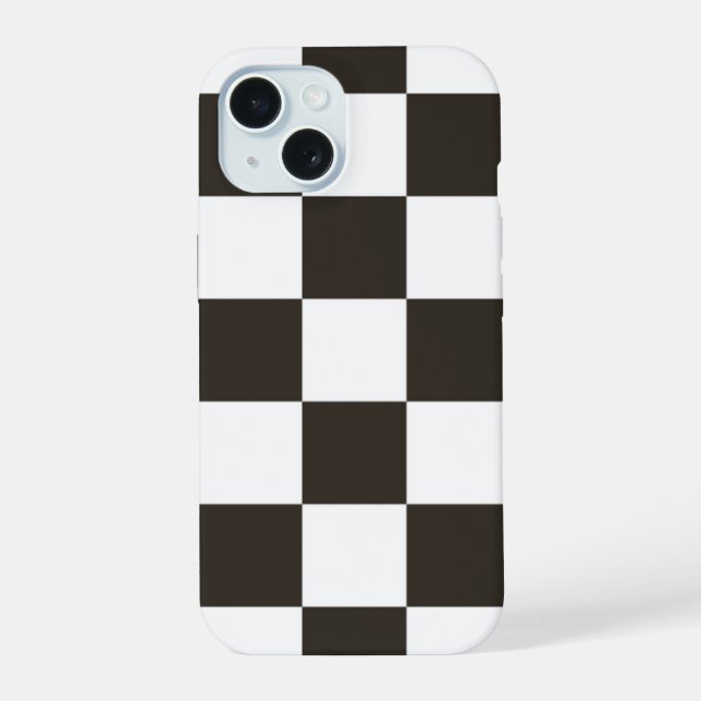 Chequered Flag pattern iPhone 15 Case (Back)
