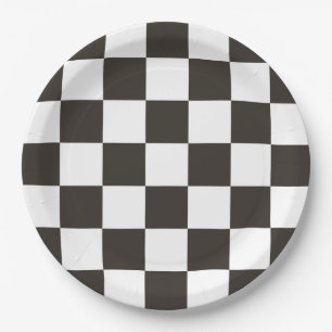 Chequered Flag pattern Paper Plate