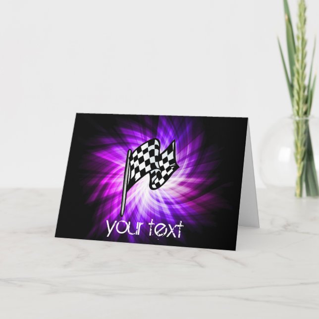 Chequered Flag; purple Card (Front)