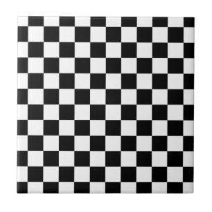 Chequered Flag Racing Design Chess Checkers Board Tile