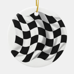 Chequered Flag - Racing Flag Ceramic Ornament