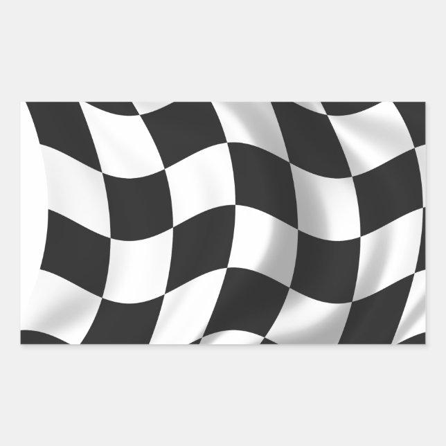 Chequered Flag - Racing Flag Sticker (Front)