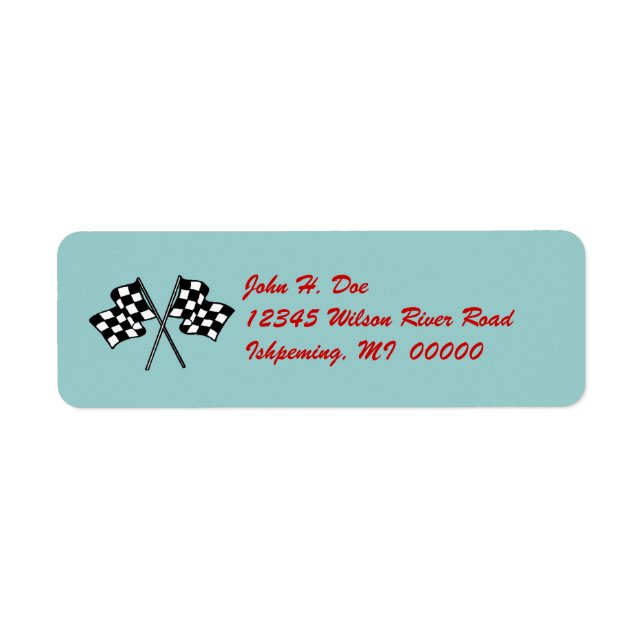 Chequered Flag Return LABEL ~ EZ2 Change Info (Front)