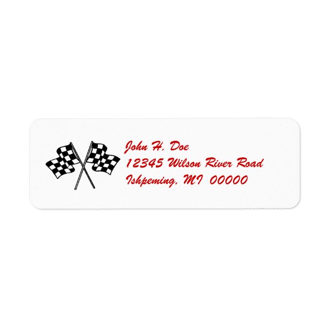 Chequered Flag Return LABEL ~ EZ2 Change Info (Front)