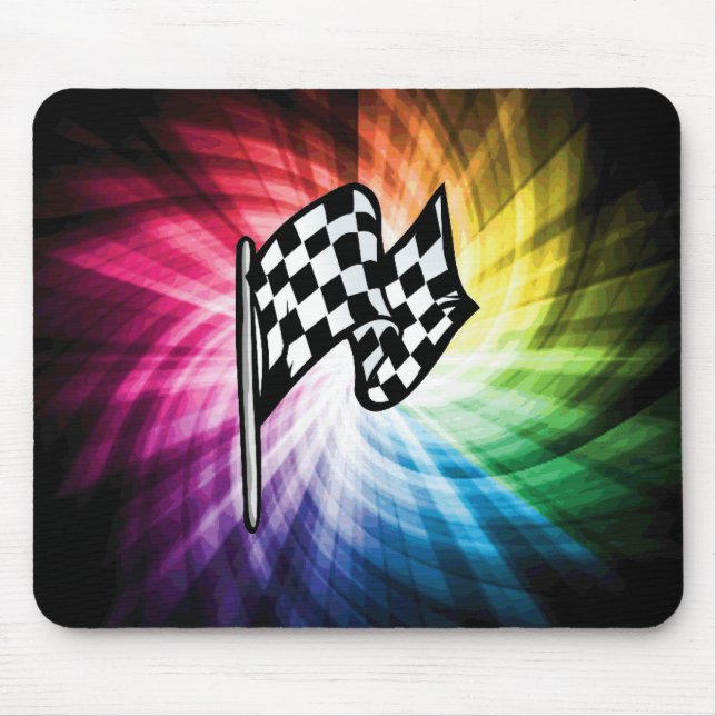 Chequered Flag Spectrum Mouse Pad (Front)