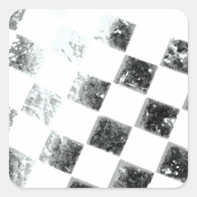 Chequered Flag Square Sticker (Front)