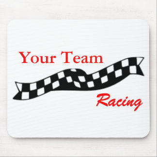 Chequered Flag Swoop Race Team Mousepad