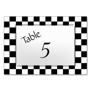 Chequered Flag Table Number