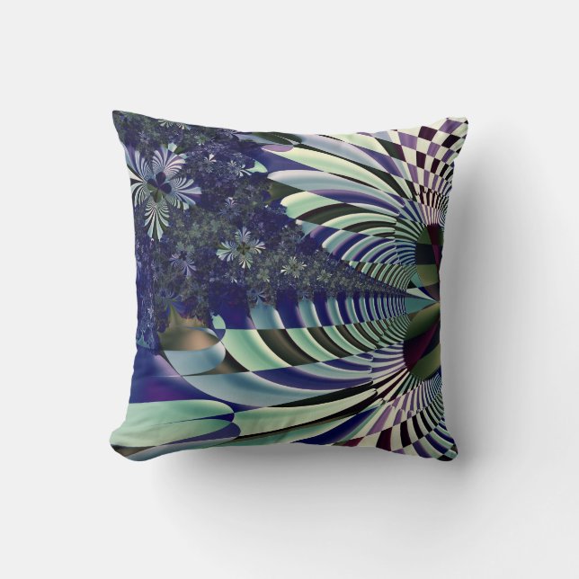 Chequered Floral Pillow (Front)
