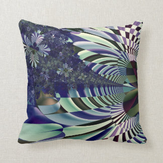 Chequered Floral Pillow