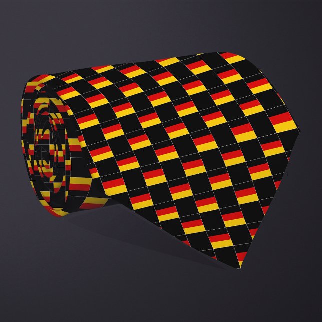 Chequered Germany Flag Pattern  Tie (Creator Uploaded)