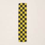Chequered Gold and Black Scarf<br><div class="desc">Abstract digital art of gold and black squares in a chequered formation.</div>