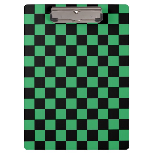 Chequered Green and Black Clipboard (Front)