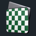 Chequered Green and White Laptop Sleeve<br><div class="desc">Cool simple green and white chequered pattern is made of rows of alternating white and green squares. Feel free to customize the product to make it your own. Digitally created 9000 x 6000 pixel image. Copyright ©2013 Claire E. Skinner, All rights reserved. To see this design on other items, click...</div>