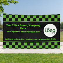 Chequered Green & Black IT or Cyber Event DIY Logo
