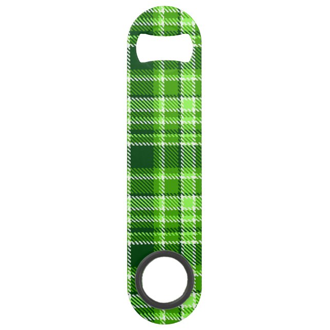 Chequered Green Colour Pattern Bar Key (Front)