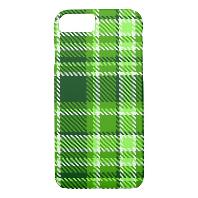 Chequered Green Colour Pattern Case-Mate iPhone Case (Back)