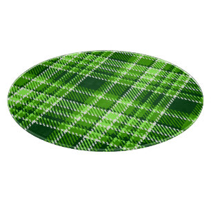 Chequered Green Colour Pattern Cutting Board