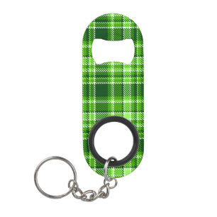 Chequered Green Colour Pattern Mini Bottle Opener