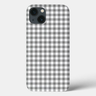Chequered Grey and White iPhone 13 Case