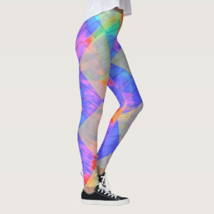 Chequered Harlequin Rainbow Herringbone Colourful  Leggings