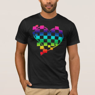 chequered heart. v1. T-Shirt