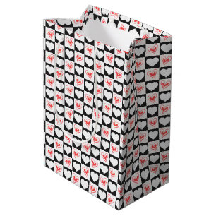 Chequered Hearts Gift Bag