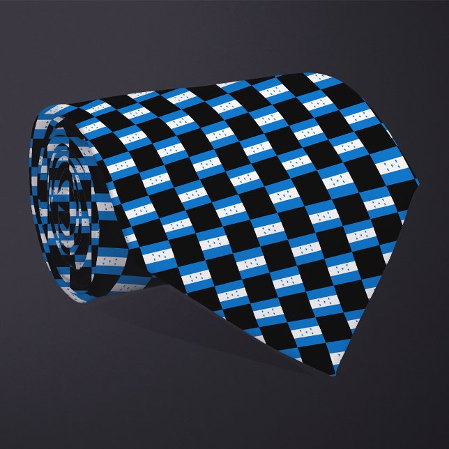 Chequered Honduras Flag Pattern  Tie (Creator Uploaded)