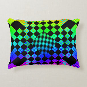Chequered Illusion by Kenneth Yoncich Decorative Pillow